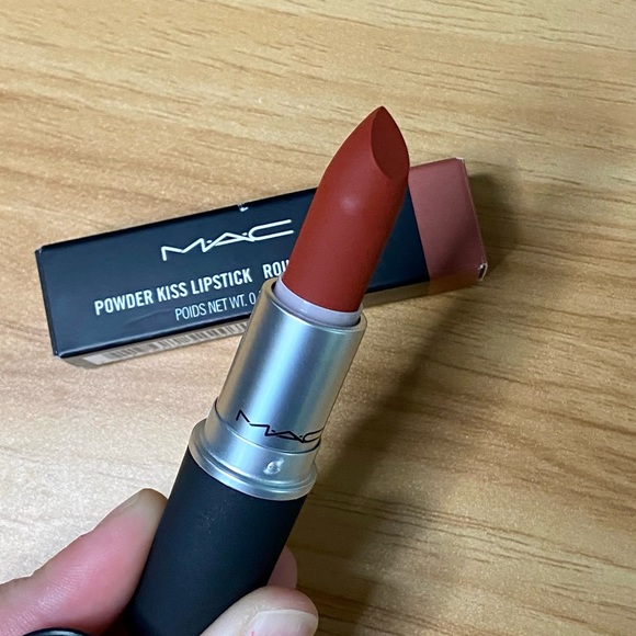 MAC Powder Kiss Lipstick in Devoted to Chili - Picture 6 of 12